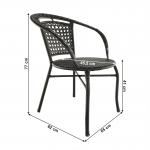 Set ratan de gradina 1+2, maro, LASAN