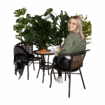 Set ratan de gradina 1+2, maro, LASAN