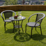 Set ratan de gradina 1+2, maro, LASAN