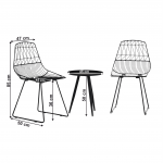 Set de gradina 1 + 2, negru, SAHIR