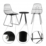 Set de gradina 1 + 2, negru, SAHIR