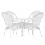 Set de gradina 1+4, alb, KOVEN