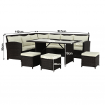 Set gradina, maro/crem, STARK