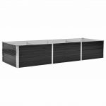 Strat inaltat de gradina antracit 160x80x77 cm otel galvanizat