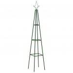 Suporturi plante gradina 2 buc. verde inchis 35x35x195 cm fier
