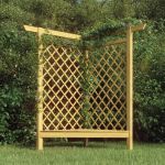 Pergola de colt cu bancheta