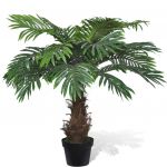 Palmier Cycas artificial cu aspect natural si ghiveci 80 cm