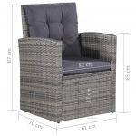 Set mobilier de exterior cu perne