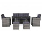 Set mobilier de exterior cu perne