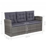 Set mobilier de exterior cu perne