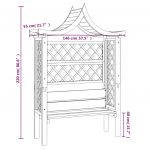 Pergola de gradina cu acoperis si banca