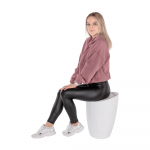 Taburet, alb, DALILA NOVA