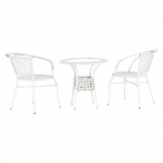Set ratan de gradina1+2, alb, JENAR