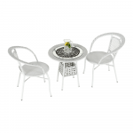 Set ratan de gradina1+2, alb, JENAR