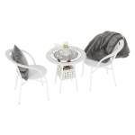 Set ratan de gradina1+2, alb, JENAR