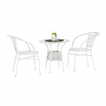 Set ratan de gradina1+2, alb, JENAR