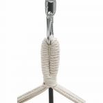 Scaun suspendabil, bumbac / lemn, alb, VINTO 2 NEW