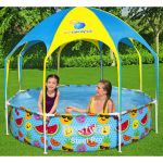 Bestway Piscina supraterana copii Steel Pro, protectie UV, 244 x 51 cm