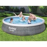 Bestway Set piscina gonflabila Fast Set, cu pompa, 396 x 84 cm