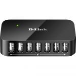 Hub USB D-Link DUB-H7, 2.0, 7 porturi, Negru