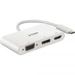 Hub USB D-Link DUB-V310, 3-in-1, DisplayPort, HDMI, VGA