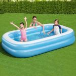Bestway Piscina gonflabila, albastru/alb, 262x175x51 cm dreptunghiular