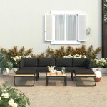 Set canapea de gradina coltar cu perne