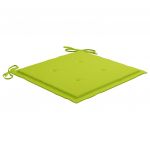 Scaune gradina stivuibile cu perne, 4 buc, lemn masiv tec, verde