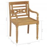 Scaune gradina perne rosu model carouri, 2 buc., lemn masiv tec