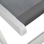 Scaune pliante de plaja, 2 buc., gri, aluminiu si textilena