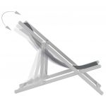Scaune pliante de plaja, 2 buc., gri, aluminiu si textilena