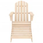 Scaun de gradina Adirondack cu lemn masiv de brad ottoman