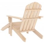 Scaun de gradina Adirondack cu lemn masiv de brad ottoman