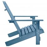 Scaun de gradina Adirondack cu 2 locuri albastru lemn de brad