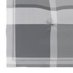 Scaune de gradina cu perne gri carouri, 4 buc., lemn masiv tec, multicolor