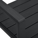 Scaune de gradina, 2 buc., negru, HDPE, aspect lemn