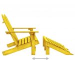 Scaun de gradina Adirondack 2 locuri & otoman galben