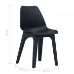 Scaune de gradina, 2 buc., antracit, plastic