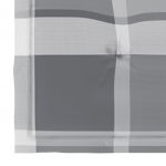 Scaune Batavia perne gri model carouri, 2 buc., lemn masiv tec, multicolor