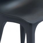 Scaune de gradina, 2 buc., antracit, plastic