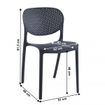 Scaun, negru, FEDRA NEW