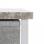 Comoda cu sertare din material textil, gri/alb/gri deschis, ROSITA TYP 3