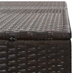 Magazie de pubele tripla, maro, 229 x 78 x 120 cm, poliratan