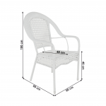 Set de gradina 1+4, alb, KOVEN