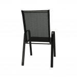 Scaun stivuibil, gri inchis/negru, ALDERA
