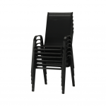 Scaun stivuibil, gri inchis/negru, ALDERA