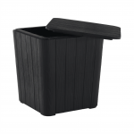Cutie / masa de depozitare pentru gradina, neagra, IBLIS