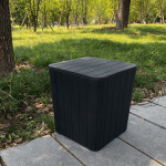 Cutie / masa de depozitare pentru gradina, neagra, IBLIS