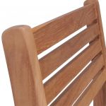 Scaune gradina perne rosu model carouri, 2 buc., lemn masiv tec