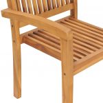 Scaune gradina perne rosu model carouri, 2 buc., lemn masiv tec
